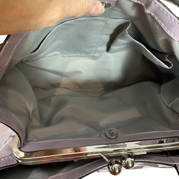 Coach Signature C KISS LOCK Shoulder Bag Lavender Purple F19190 - Picture 10 of 15